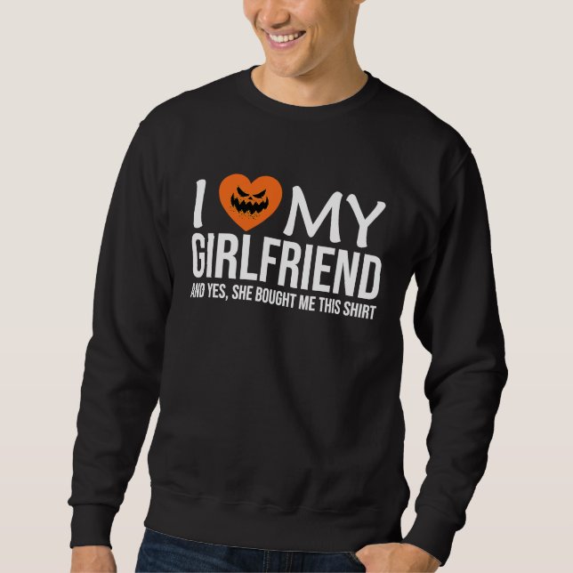 Moletom I Love My Girlfriend I Heart My GF  Halloween Coup (Frente)