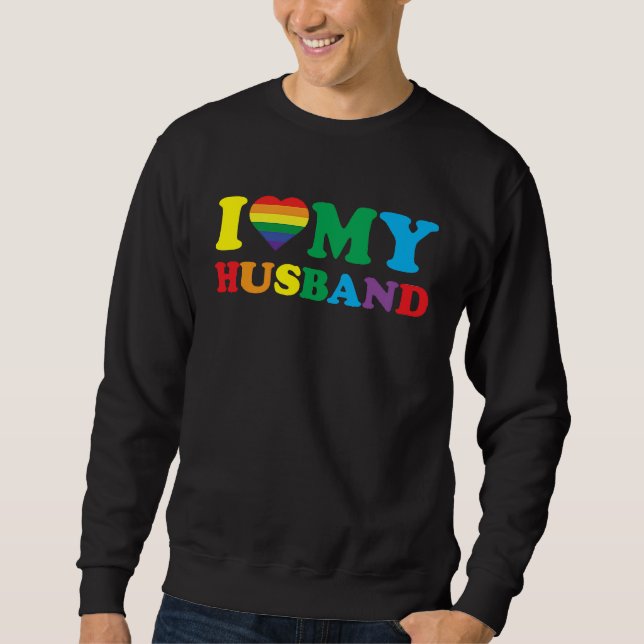 Moletom I Love My Husband LGBTQ Gay Valentines Day (Frente)