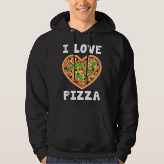 Moletom I Love Pizza Food Lovers Heart Gift Funny