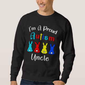 Moletom I m A Proud Uncle Easter Bunny Autism Awareness Ra