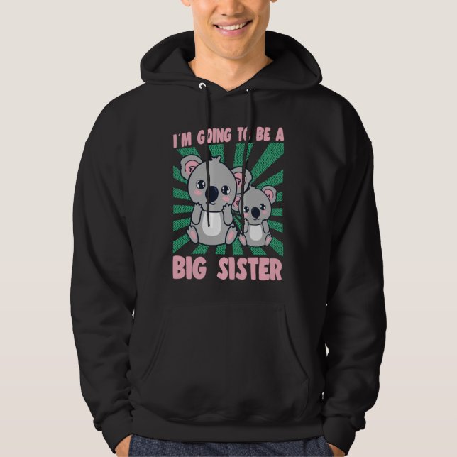 Moletom I m Going To Be A Big Sister Koala Graphic Big Sis (Frente)