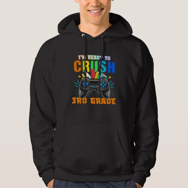 Moletom I m Ready to Crush 3rd Grade Video Game Homeschool (Frente)