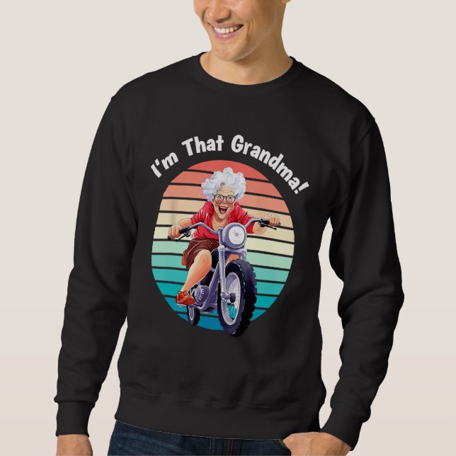 Moletom I m That Grandma Motorcycle Cool Fun 5 (Frente)