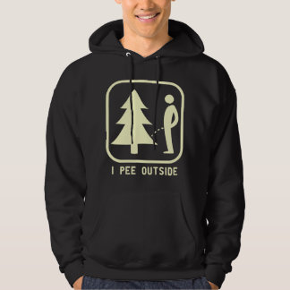 Moletom I Pee Outside Sign Tee Funny Camping Hiking Outdoo