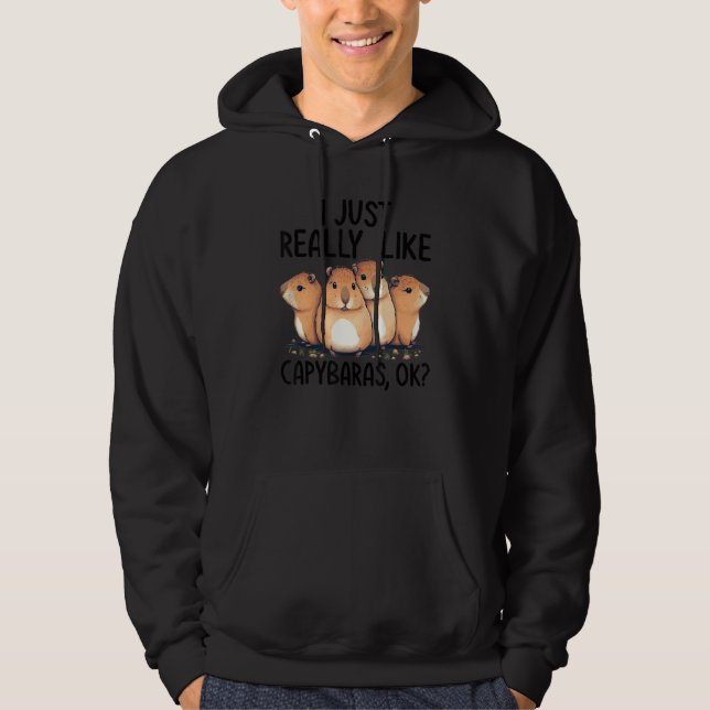 Moletom I Really Like Capybara Ok Shirt Funny Capybara Cos (Frente)