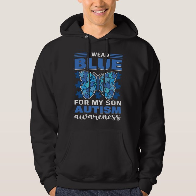 Moletom I Wear Blue For My Son Autistic Child Autism Aware (Frente)