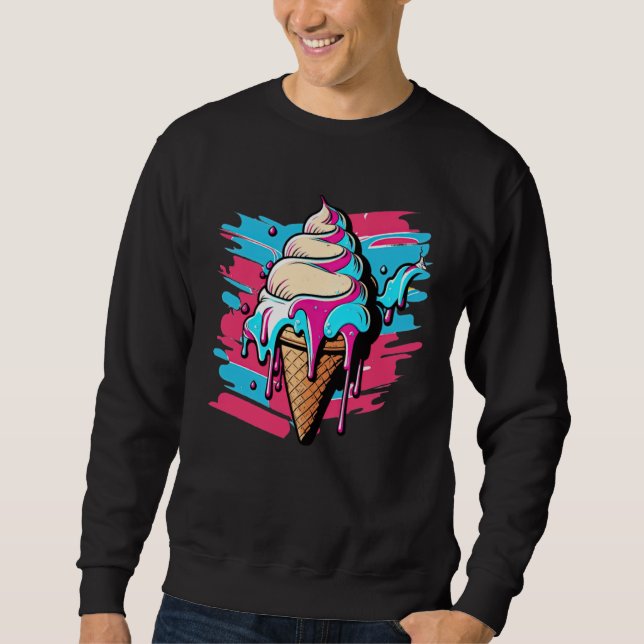 Moletom Ice Cream Synthwave 80s Retrowave Aesthetic  1 (Frente)