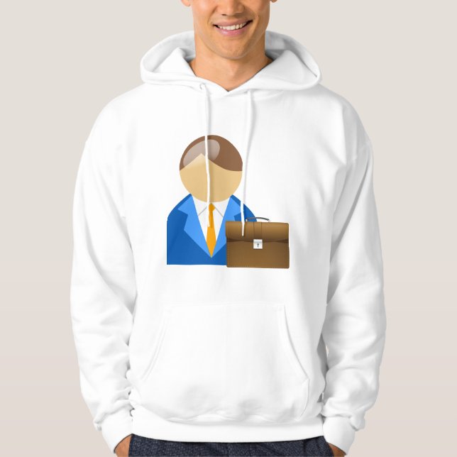 Moletom Ícone de Empresário Profissional com Pasta (Frente)