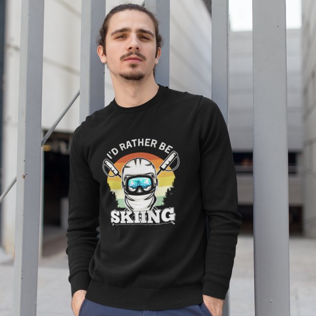 Moletom I'd Rather be Skiing, Funny skier (Criador carregado)