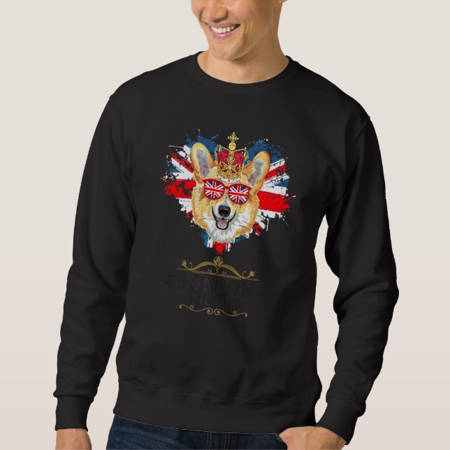 Moletom Ideia de Londres para Crianças Com Bandeira do Rei (Frente)
