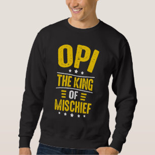 Moletom Ideia de Opi masculino para homens Vovô Opi Rei da