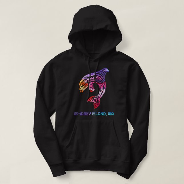 Moletom Ilha Whidbey Washington Native American Orca Kil (Frente do Design)