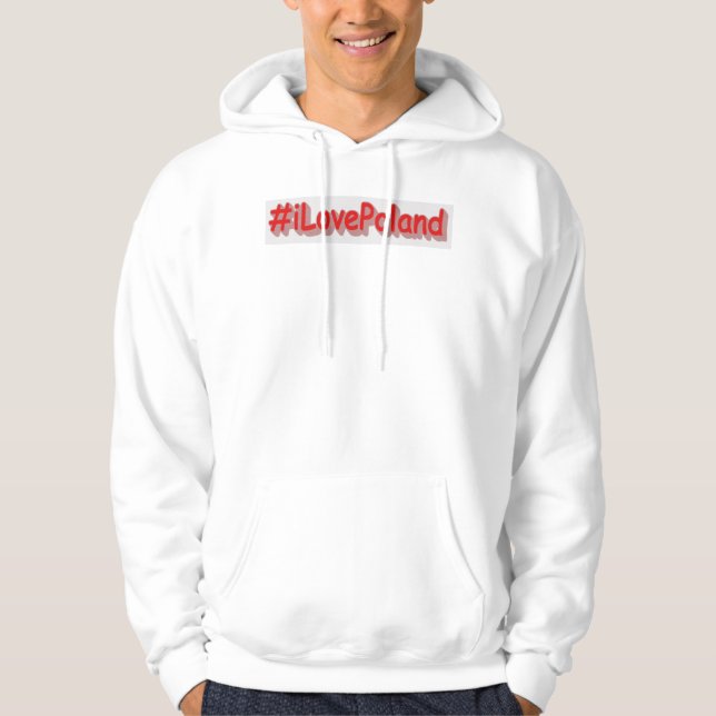 Moletom "#iLovePoland" Design bonito. Compre agora (Frente)