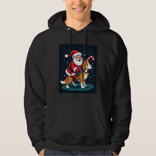 Moletom Iluminação de Natal Beagle Papai Noel Montando Bea