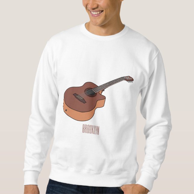 Moletom Ilustração acústica de desenho animado (Frente)