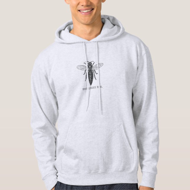 Moletom Ilustração Antiga de Abelha Rainha Inseto (Frente)