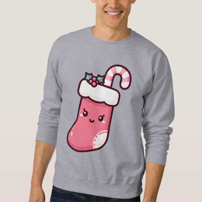 Moletom Ilustração Bastante de Natal Kawaii (Frente)
