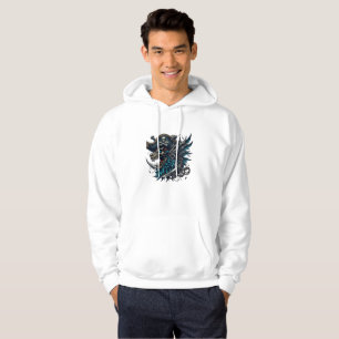 Moletom Ilustração Blue Dragon Pirate Hoodie Sweatshirt