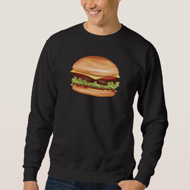 Moletom Ilustração de Comida Rápida de Hambúrguer (Frente)