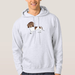 Moletom Ilustração de Dachshund de Cabelo Curto e Castanho