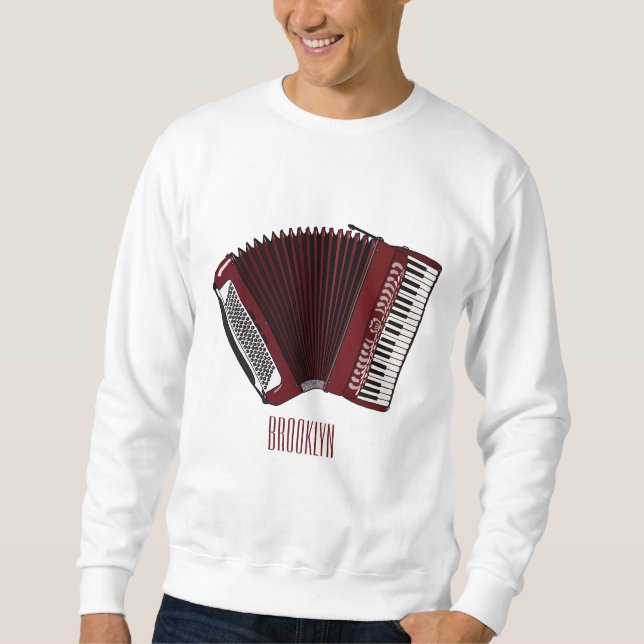 Moletom Ilustração de desenho animado de Accordion (Frente)