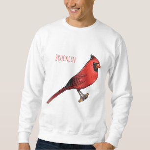 Moletom ilustração de desenho animado de aves cardeal nort