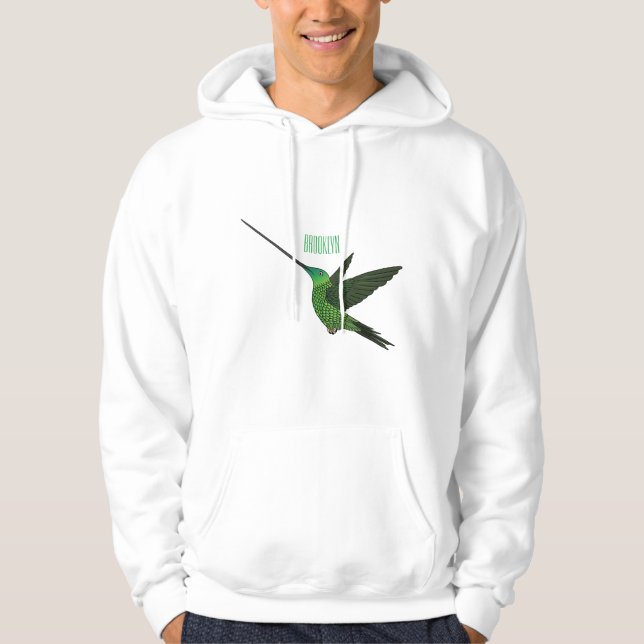 Moletom Ilustração de desenho animado de beija-flor-espada (Frente)