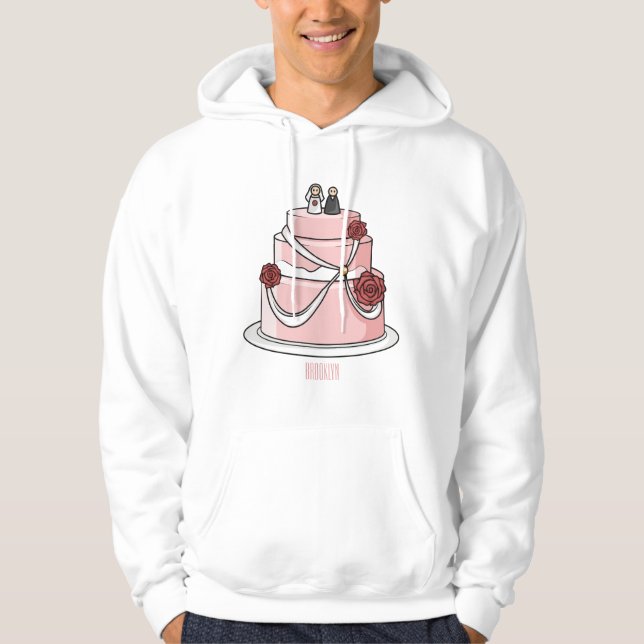 Moletom Ilustração de desenho animado de bolo de casamento (Frente)