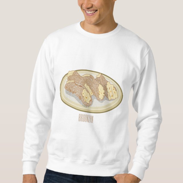 Moletom ilustração de desenho animado de Cannoli  (Frente)
