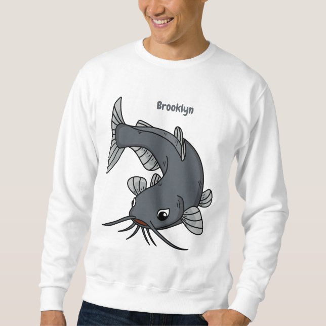 Moletom Ilustração de desenho animado de catfish (Frente)