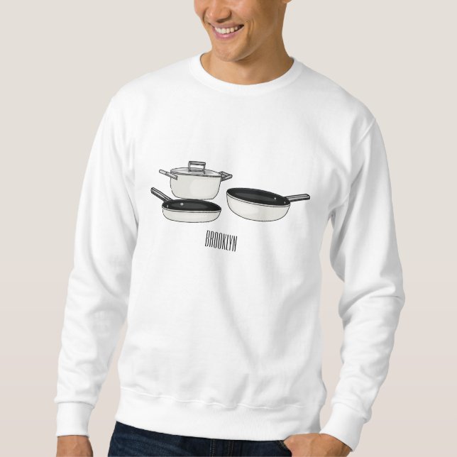 Moletom Ilustração de desenho animado de conjuntos de cook (Frente)