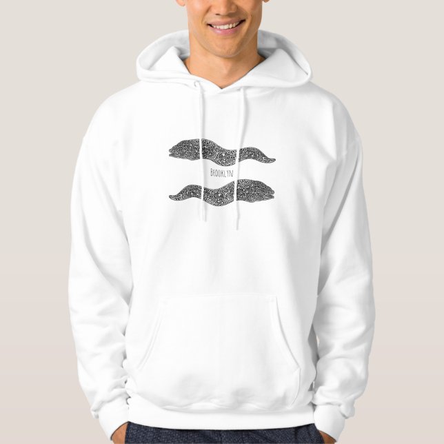 Moletom Ilustração de desenho animado de enguia-pintada-pr (Frente)