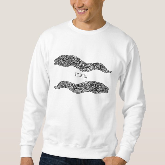Moletom Ilustração de desenho animado de enguia-pintada-pr (Frente)