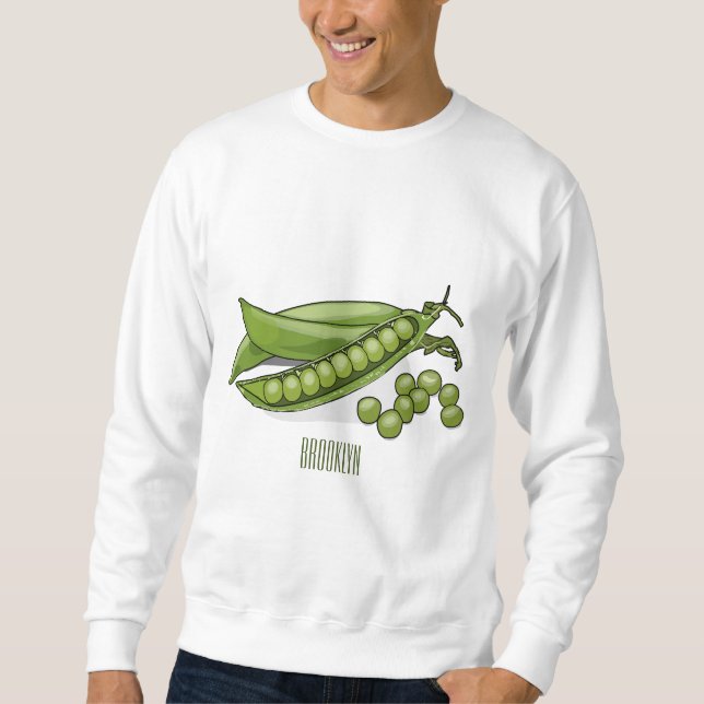 Moletom Ilustração de desenho animado de ervilha (Frente)