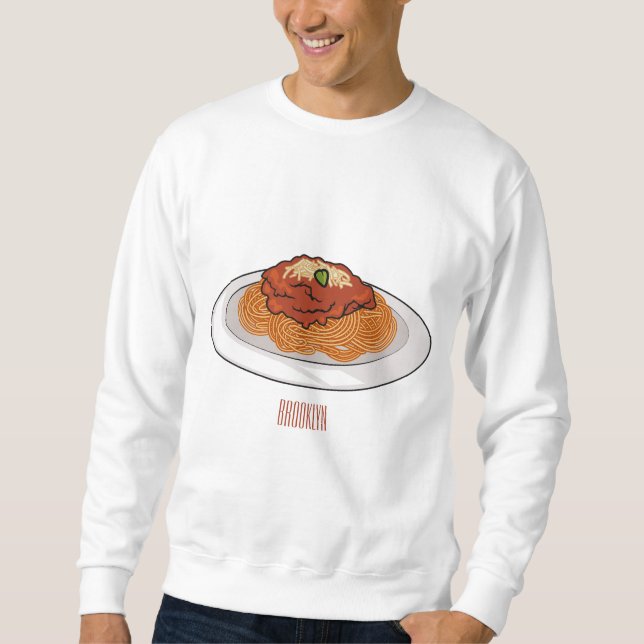 Moletom Ilustração de desenho animado de espaguete (Frente)