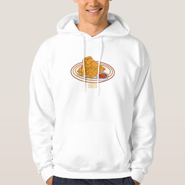 Moletom Ilustração de desenho animado de frango desidratad (Frente)