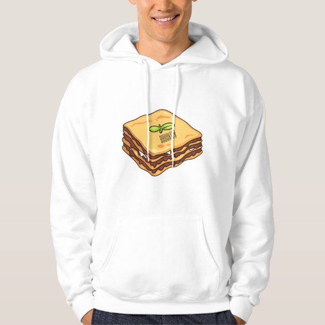 Moletom Ilustração de desenho animado de Lasagna (Frente)