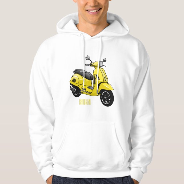 Moletom Ilustração de desenho animado de motocicleta (Frente)