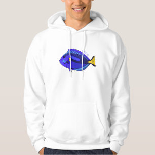 Moletom ilustração de desenho animado de peixe tangue azul