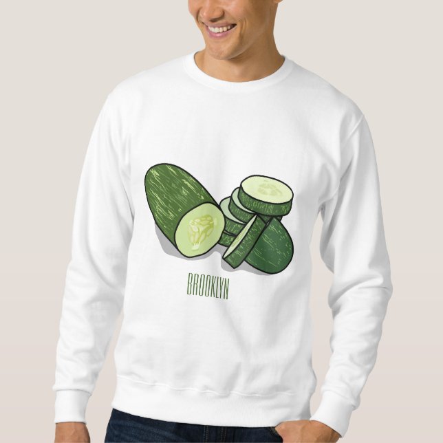 Moletom Ilustração de desenho animado de pepino (Frente)