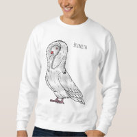 Ilustração de desenho animado de pombo-jacobino