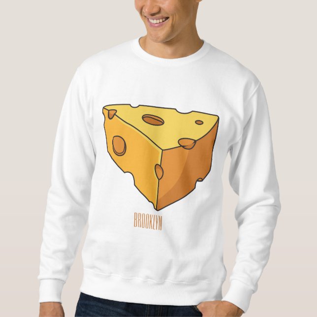 Moletom Ilustração de desenho animado de queijo (Frente)