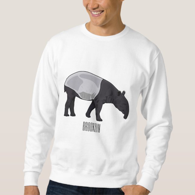 Moletom Ilustração de desenho animado de Tapir (Frente)