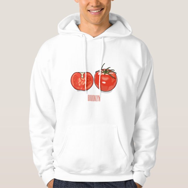 Moletom Ilustração de desenho animado de tomate (Frente)