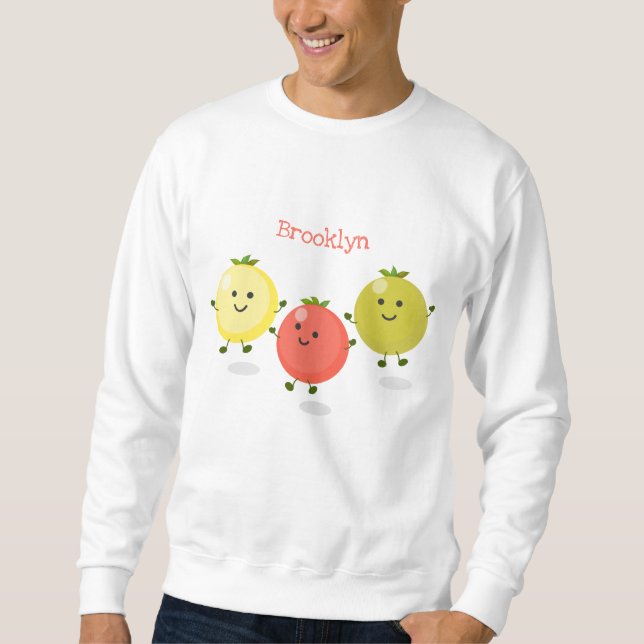 Moletom Ilustração de desenho animado de tomate de cereja (Frente)