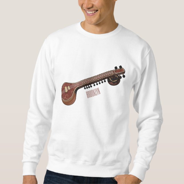 Moletom Ilustração de desenho animado de violão (Frente)