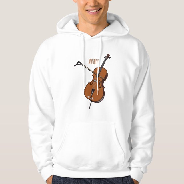 Moletom Ilustração de desenho animado de violoncelo (Frente)