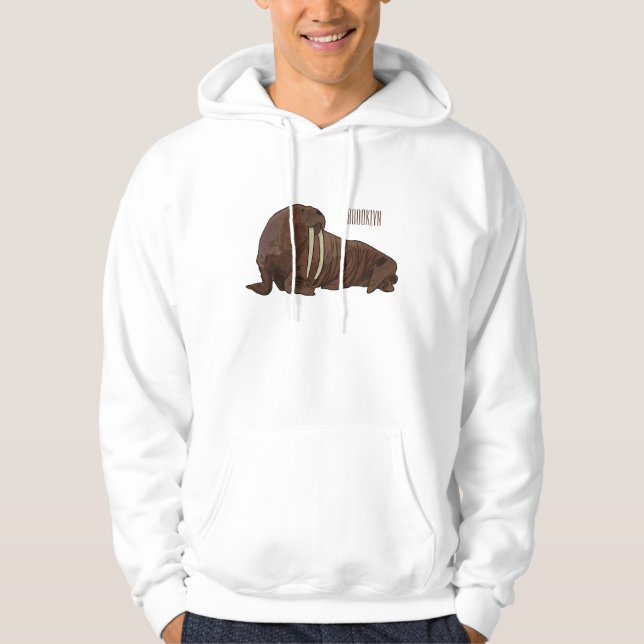 Moletom Ilustração de desenho animado de Walrus (Frente)