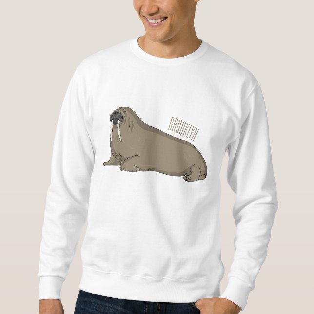 Moletom Ilustração de desenho animado de Walrus (Frente)