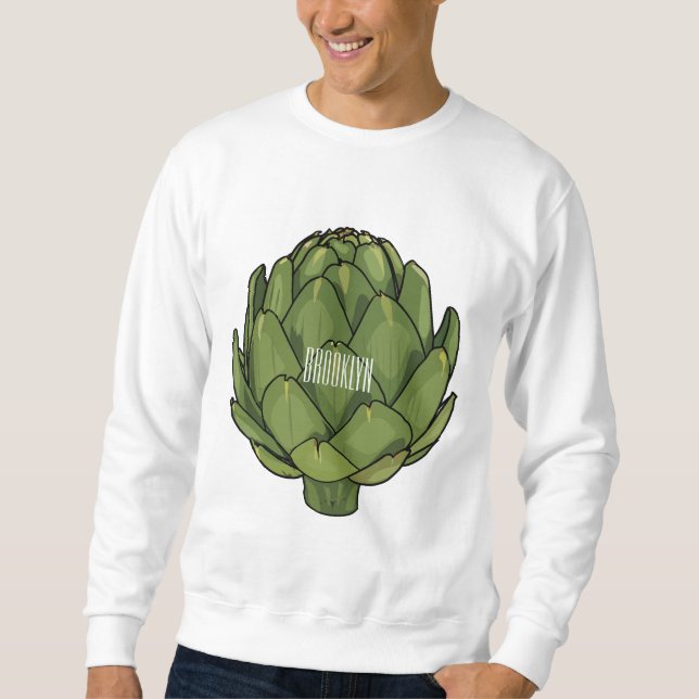 Moletom Ilustração de desenho animado do Artichoke (Frente)
